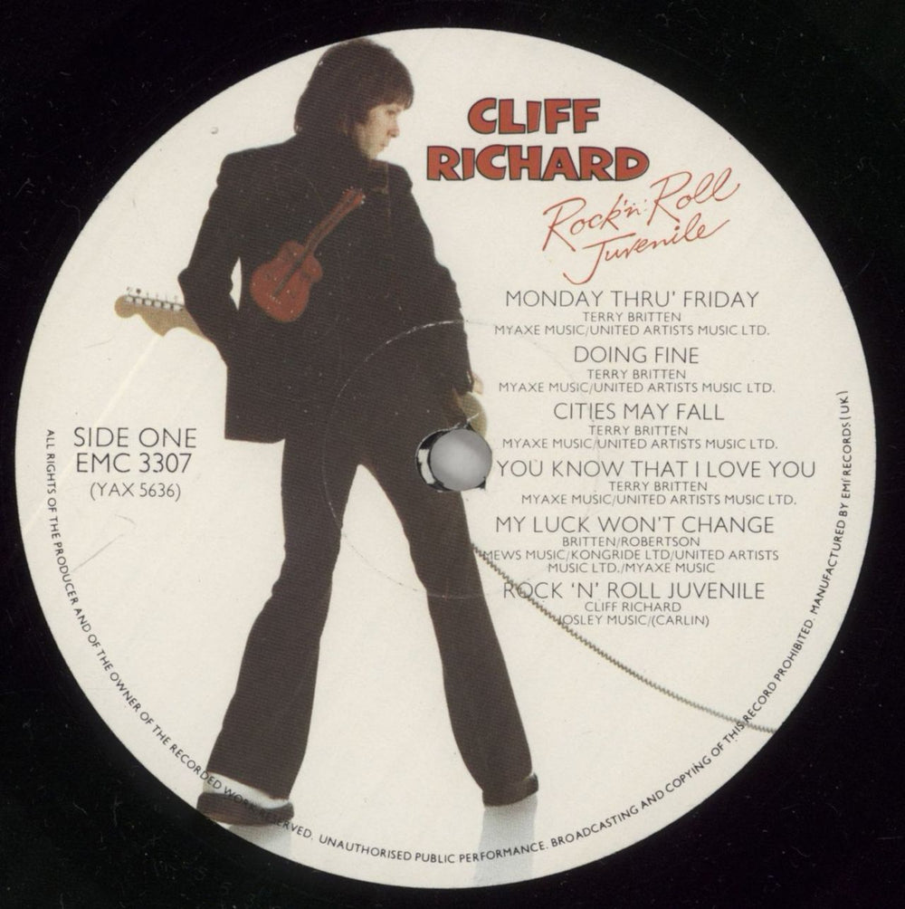 Cliff Richard Rock 'N' Roll Juvenile - Autographed UK vinyl LP album (LP record) RICLPRO863375