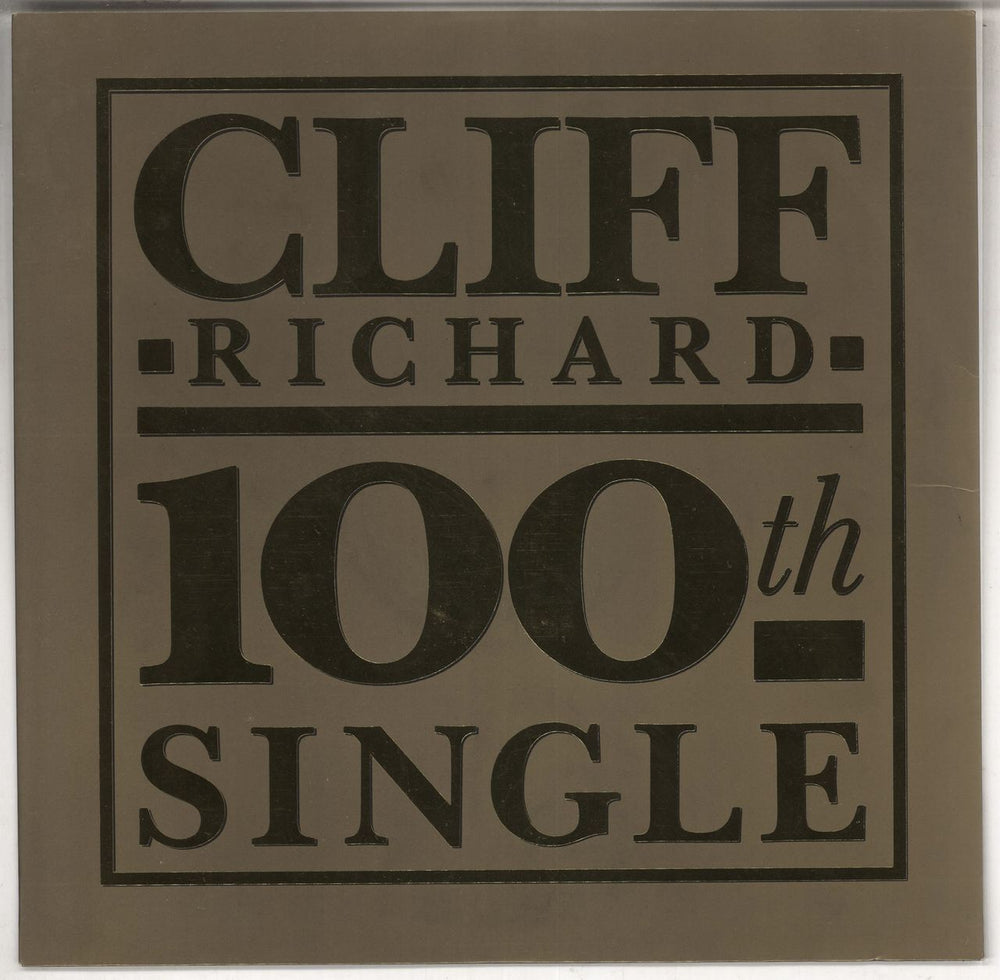 Cliff Richard The 100th Single - Gold Embossed Sleeve UK 12" vinyl single (12 inch record / Maxi-single) 12EMS92