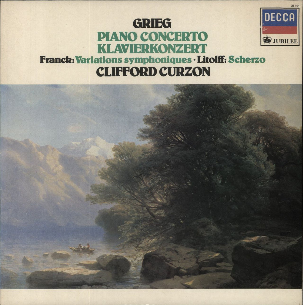 Clifford Curzon Greig: Piano Concerto / Litolff: Scherzo / Franck: Symphonic Variations UK vinyl LP album (LP record) JB104