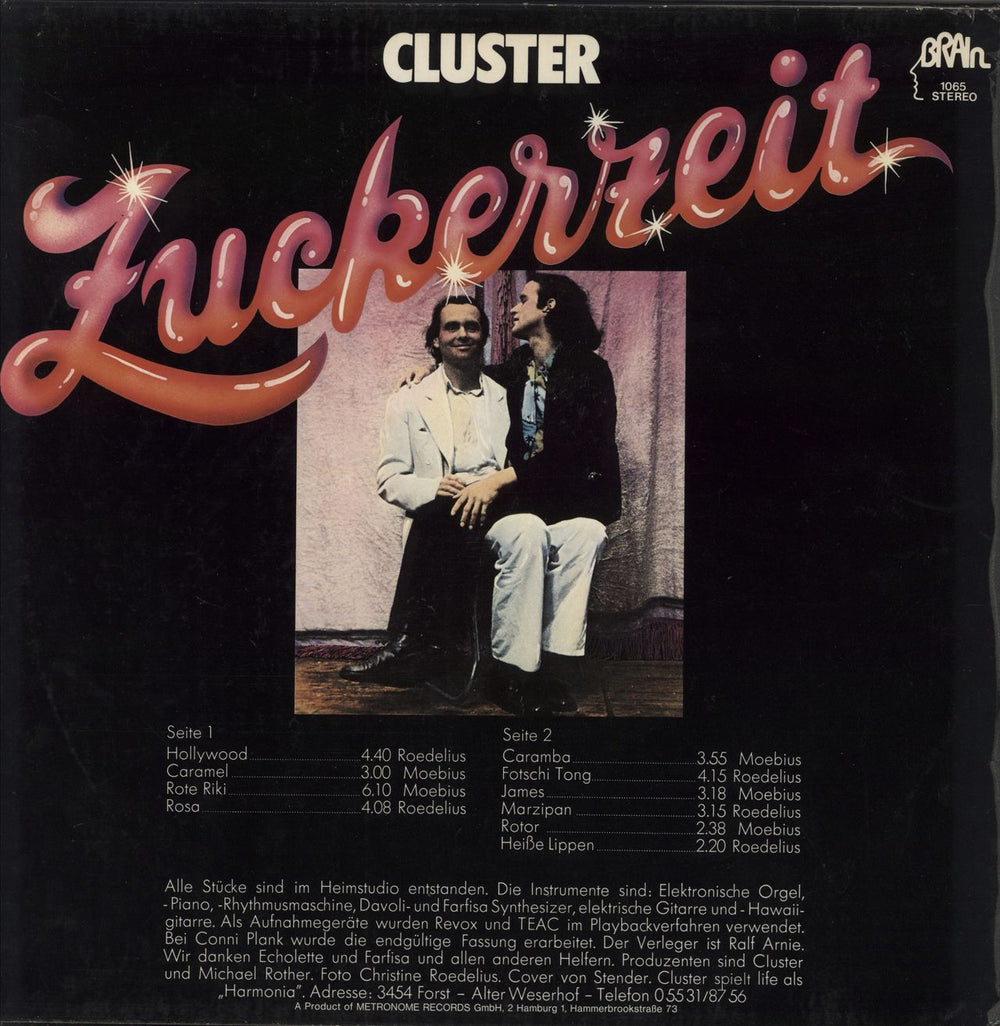 Cluster Zuckerzeit-1st German vinyl LP album (LP record)