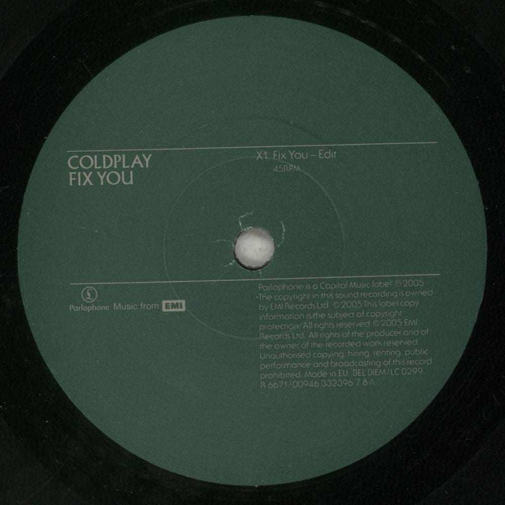Coldplay Fix You UK 7" vinyl single (7 inch record / 45) DPY07FI334459