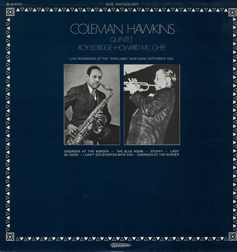 Coleman Hawkins Birdland New York French vinyl LP album (LP record) 30JA5173