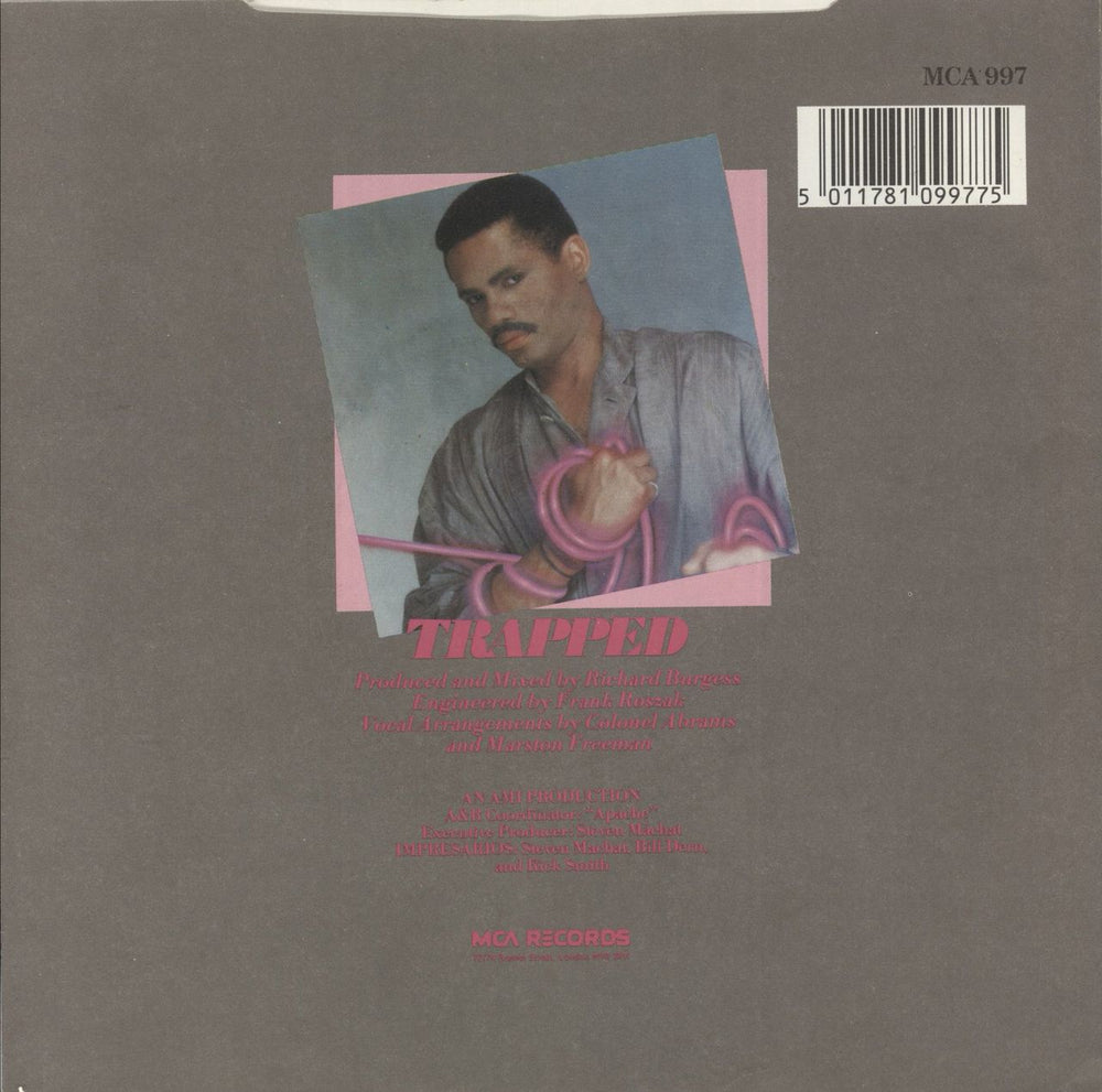 Colonel Abrams Trapped UK 7" vinyl single (7 inch record / 45) 5011781099775