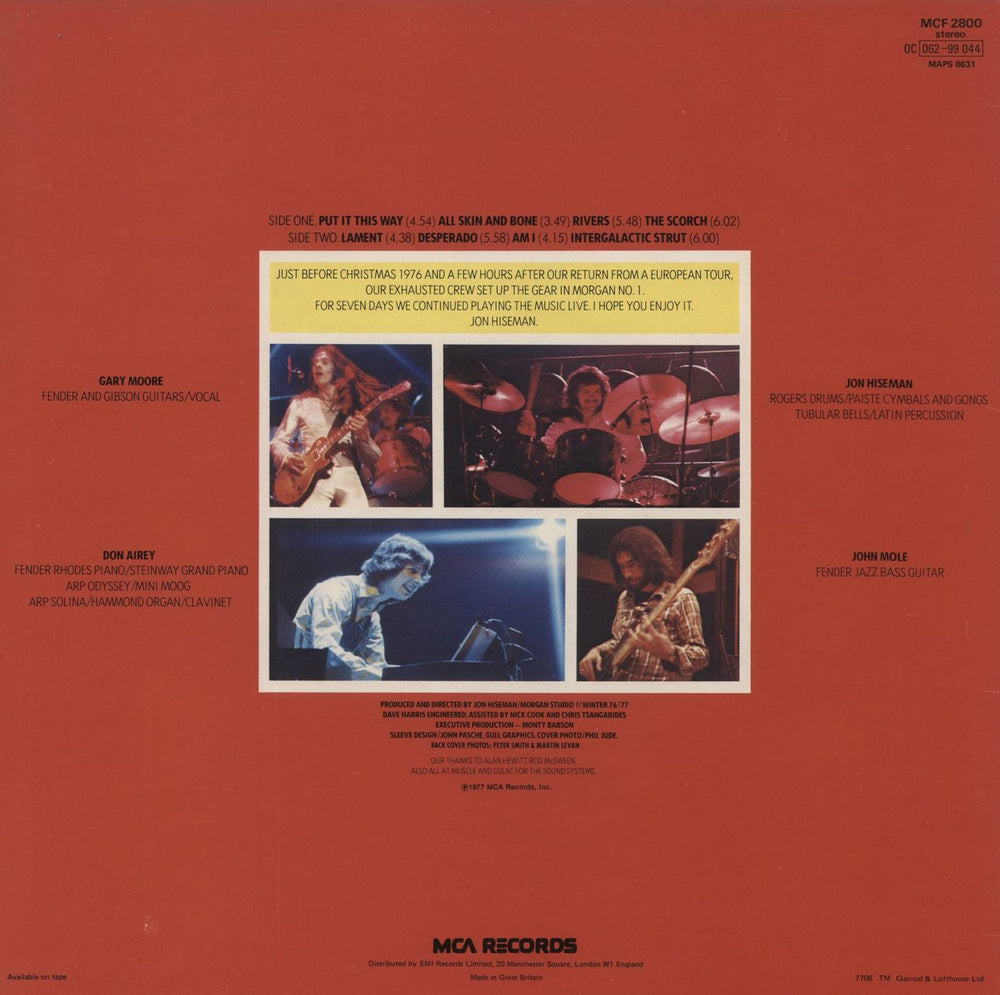 Colosseum II Electric Savage UK vinyl LP album (LP record)