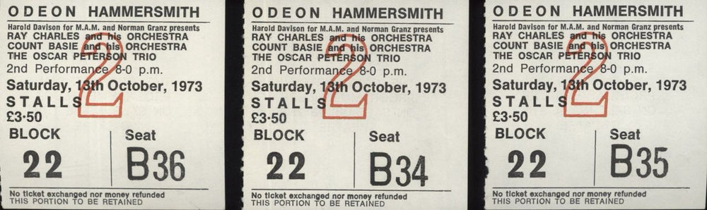 Count Basie Count Basie + Ticket Stub UK tour programme CUITRCO856300