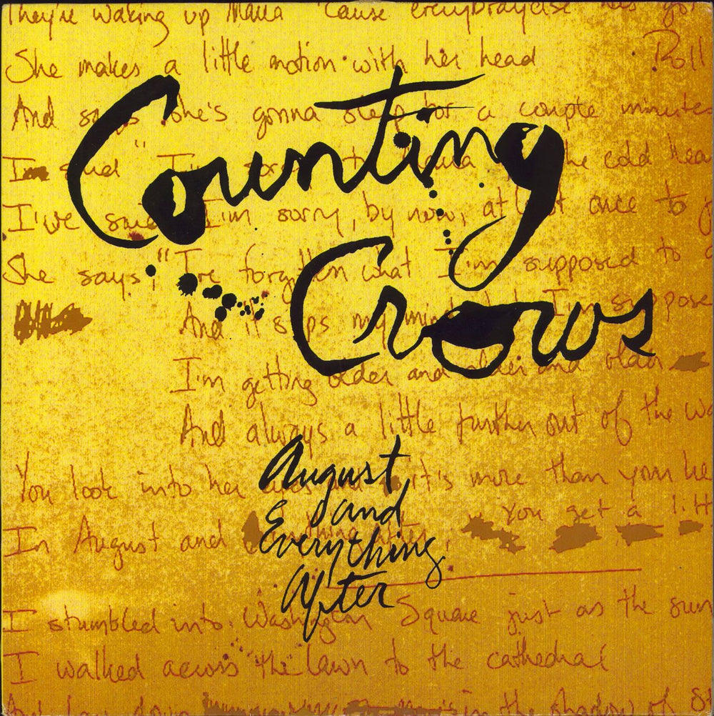 Counting Crows August And Everything After - EX UK vinyl LP album (LP record) GEF24528