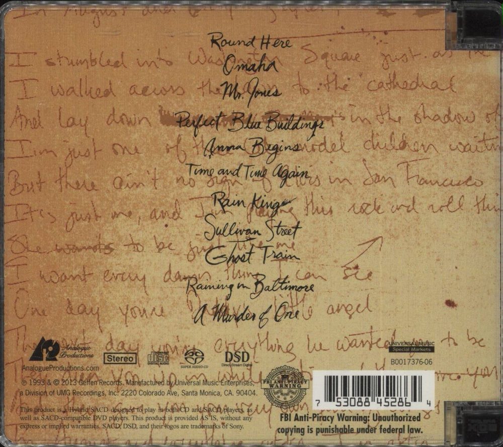 Counting Crows August And Everything After US super audio CD SACD CNTSAAU861785