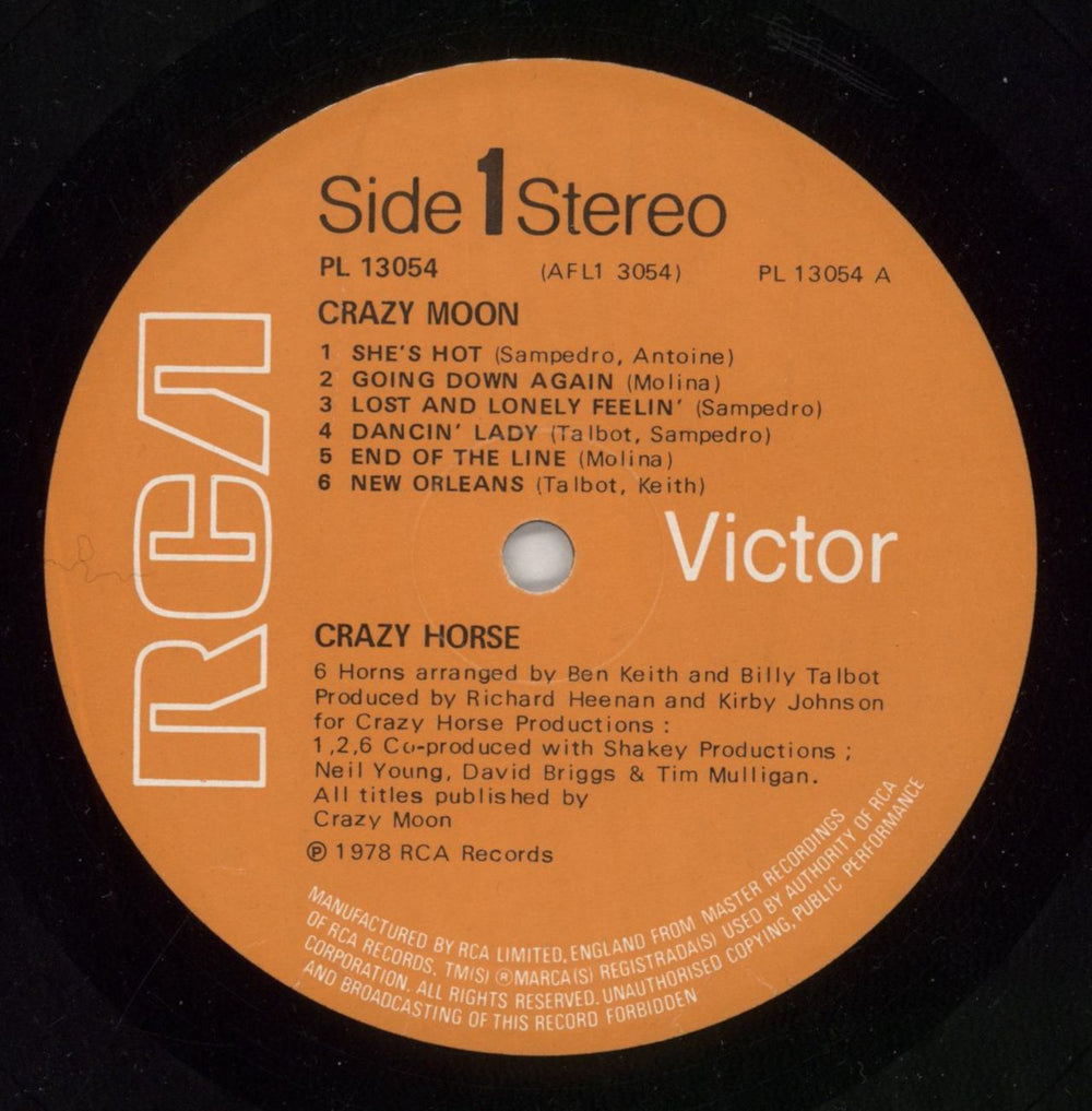 Crazy Horse Crazy Moon - EX UK vinyl LP album (LP record) CRZLPCR341543