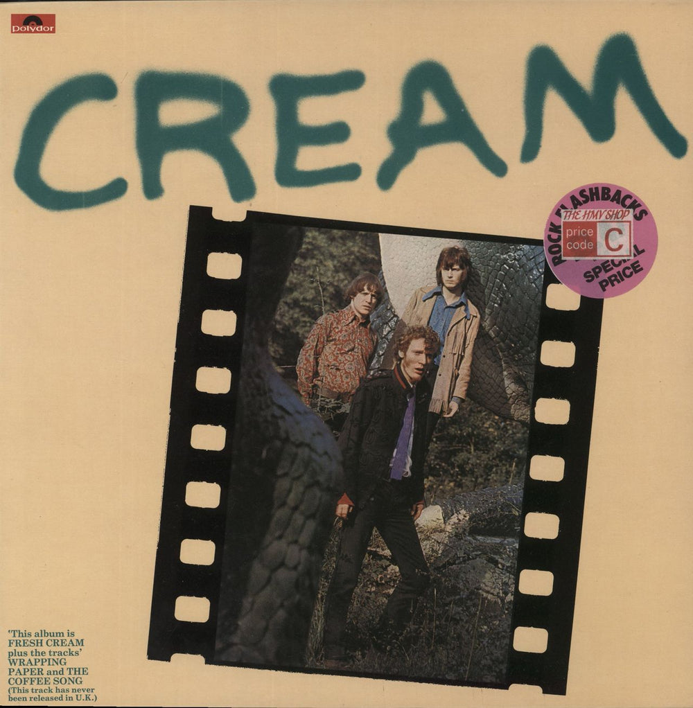 Cream Cream - 1st - Flashback Sticker UK vinyl LP album (LP record) 2384067