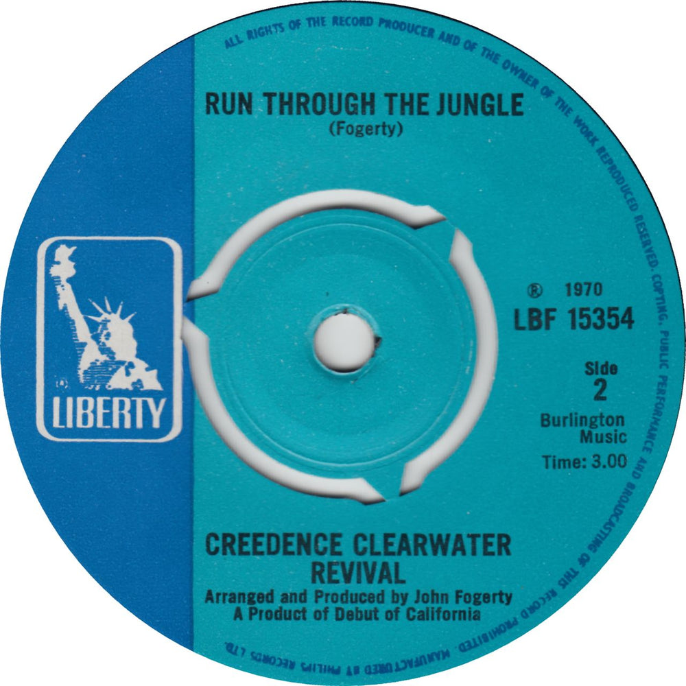 Creedence Clearwater Revival Up Around The Bend - 1st - 3 Prong + P/s UK 7" vinyl single (7 inch record / 45)