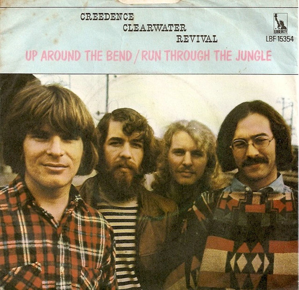 Creedence Clearwater Revival Up Around The Bend - 1st - 3 Prong + P/s UK 7" vinyl single (7 inch record / 45) LBF15354