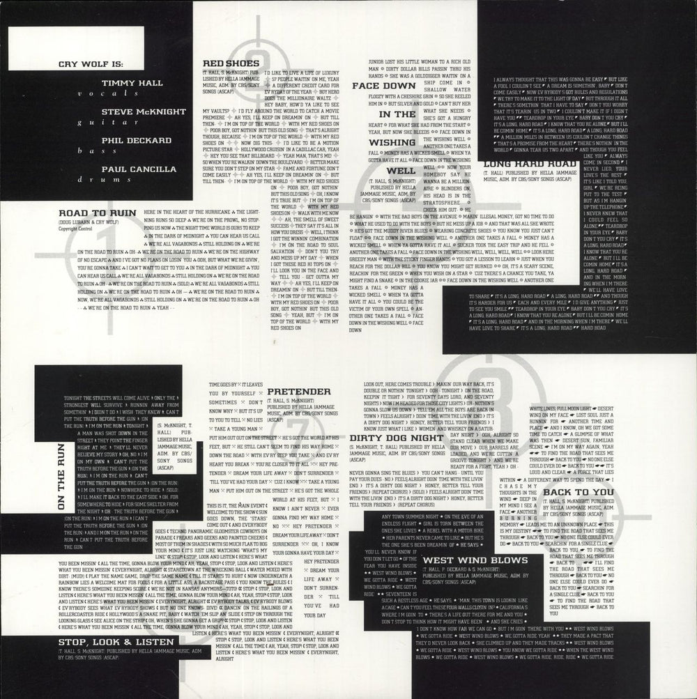 Cry Wolf Crunch UK vinyl LP album (LP record) 1990