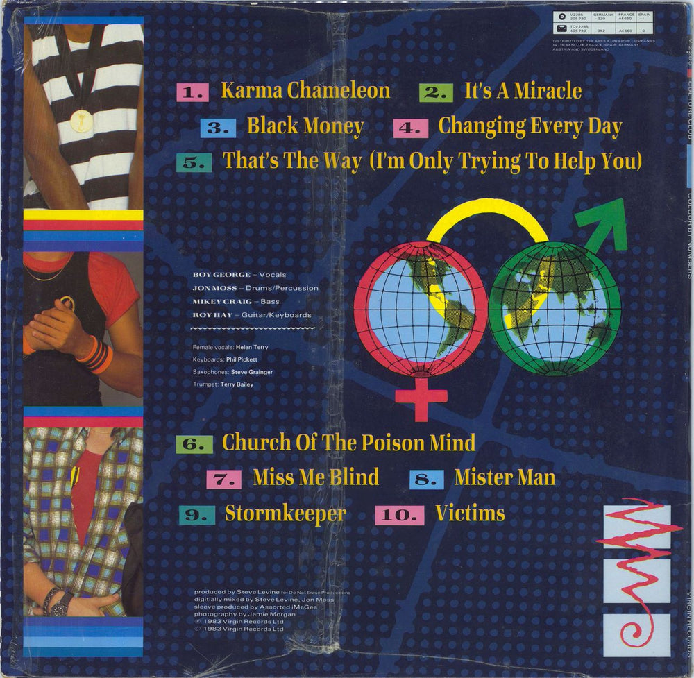 Culture Club Colour By Numbers + lyric insert German vinyl LP album (LP record)