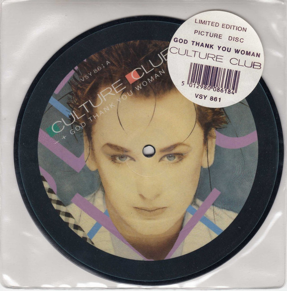 Culture Club God Thank You Woman UK 7" vinyl picture disc (7 inch picture disc single) VSY861