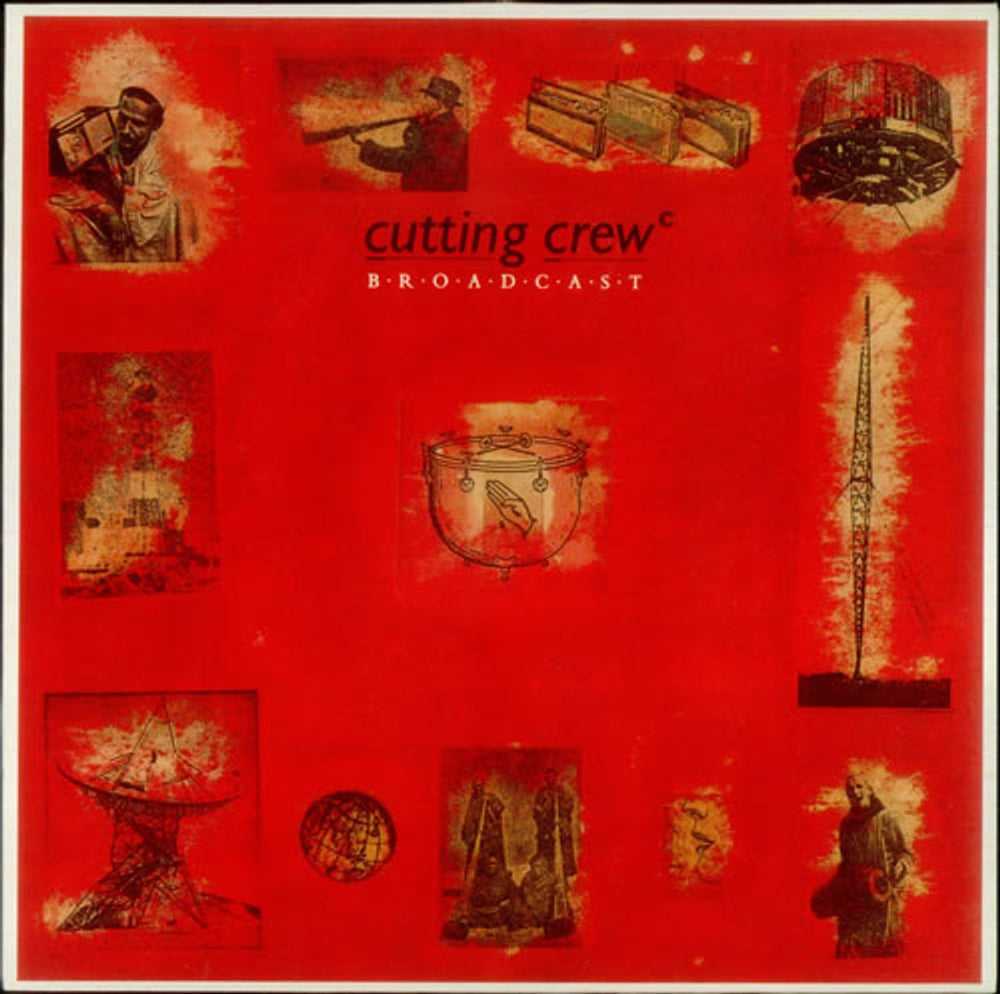 Cutting Crew Broadcast + lyric inner UK vinyl LP album (LP record) SIRENLP7