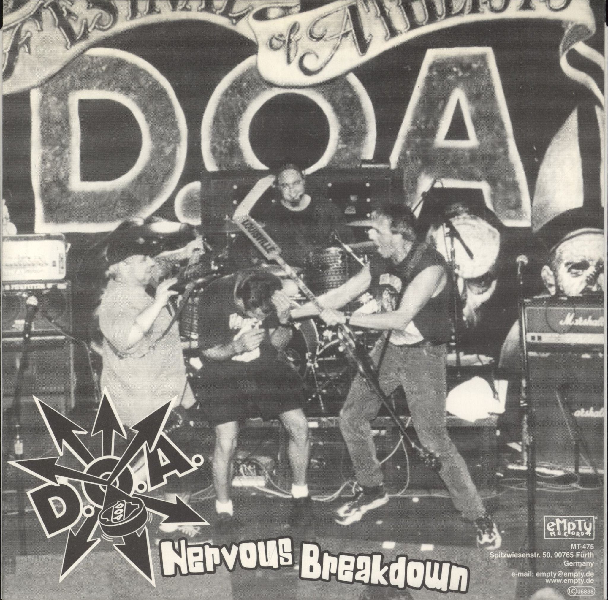 D.O.A. Nervous Breakdown / Durst Und Wurst German 7\" vinyl single (7 inch record / 45)