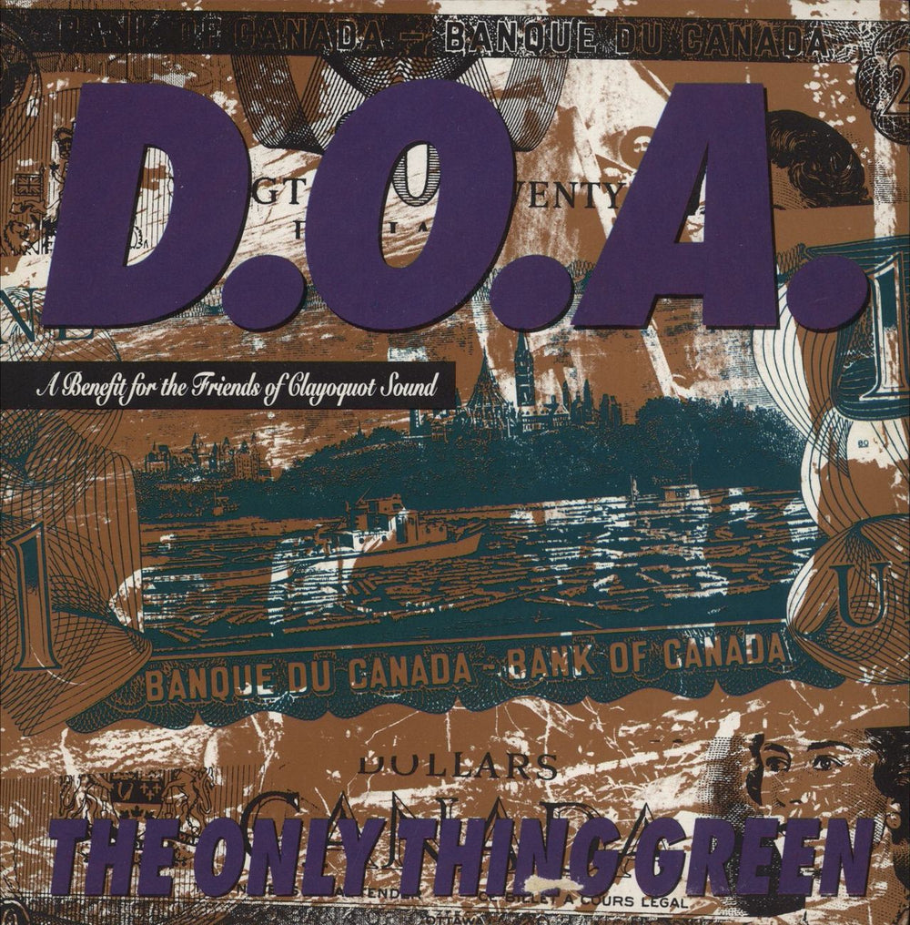 D.O.A. The Only Thing Green UK 7" vinyl single (7 inch record / 45) VIRUS131