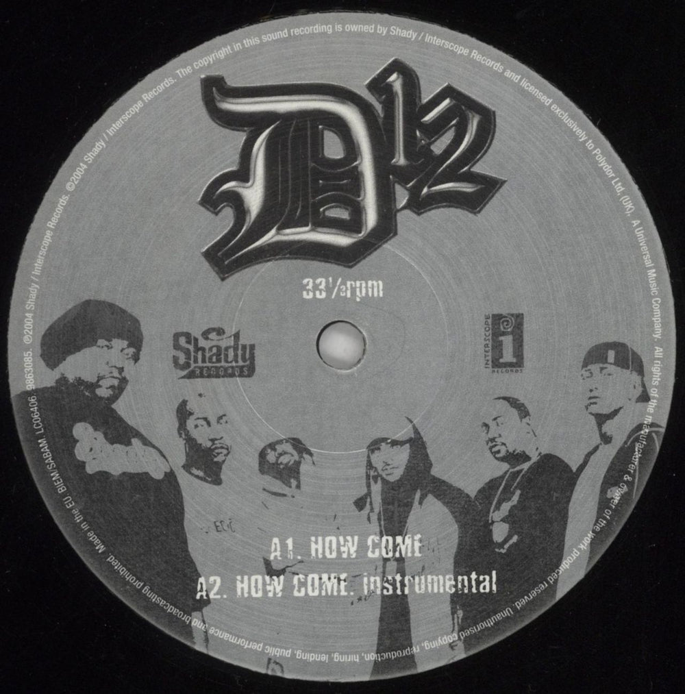 D12 How Come UK 12" vinyl single (12 inch record / Maxi-single) D1212HO293739