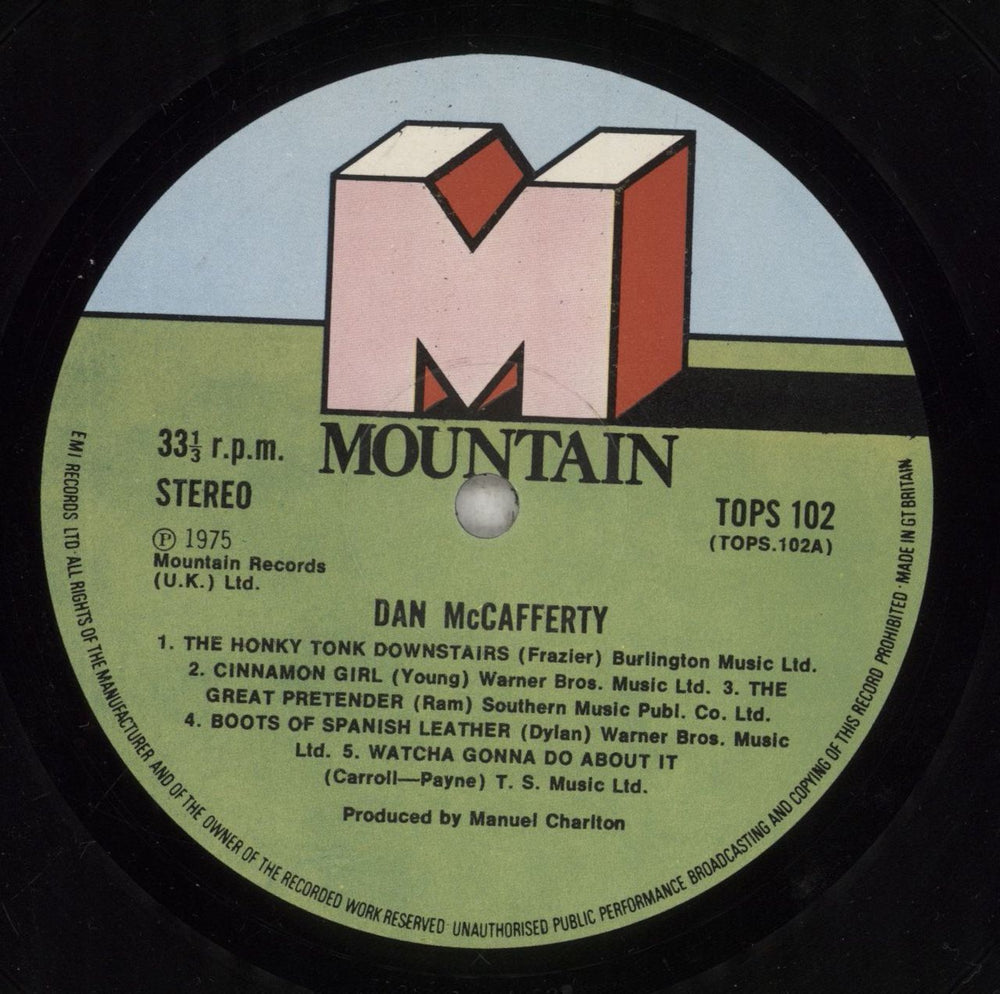 Dan McCafferty Dan McCafferty UK vinyl LP album (LP record) DMFLPDA332605