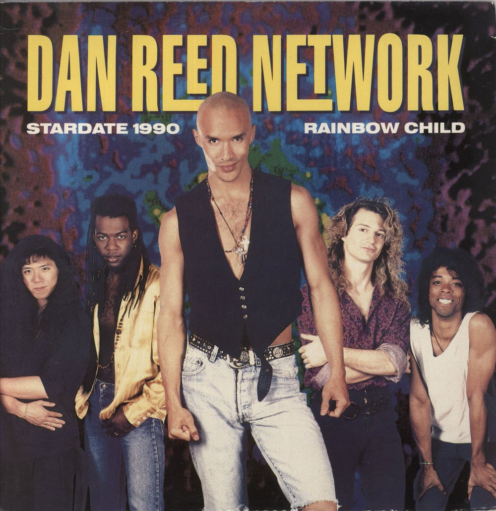 Dan Reed Network Stardate 1990 - Blue Vinyl UK 12" vinyl single (12 inch record / Maxi-single) DRN412