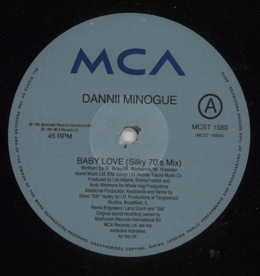 Dannii Minogue Baby Love UK 12" vinyl single (12 inch record / Maxi-single) DAN12BA76026