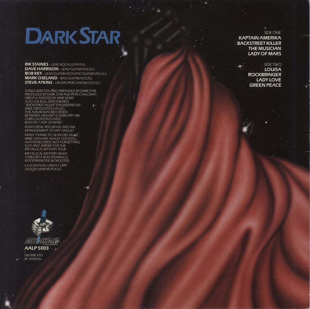 Dark Star (UK NWOBHM) DarkStar UK vinyl LP album (LP record) E5RLPDA800493