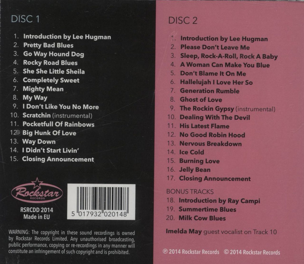 Darrel Higham & The Barnshakers Live At The Thunderbird Rock 'N' Roll Venue UK 2 CD album set (Double CD)