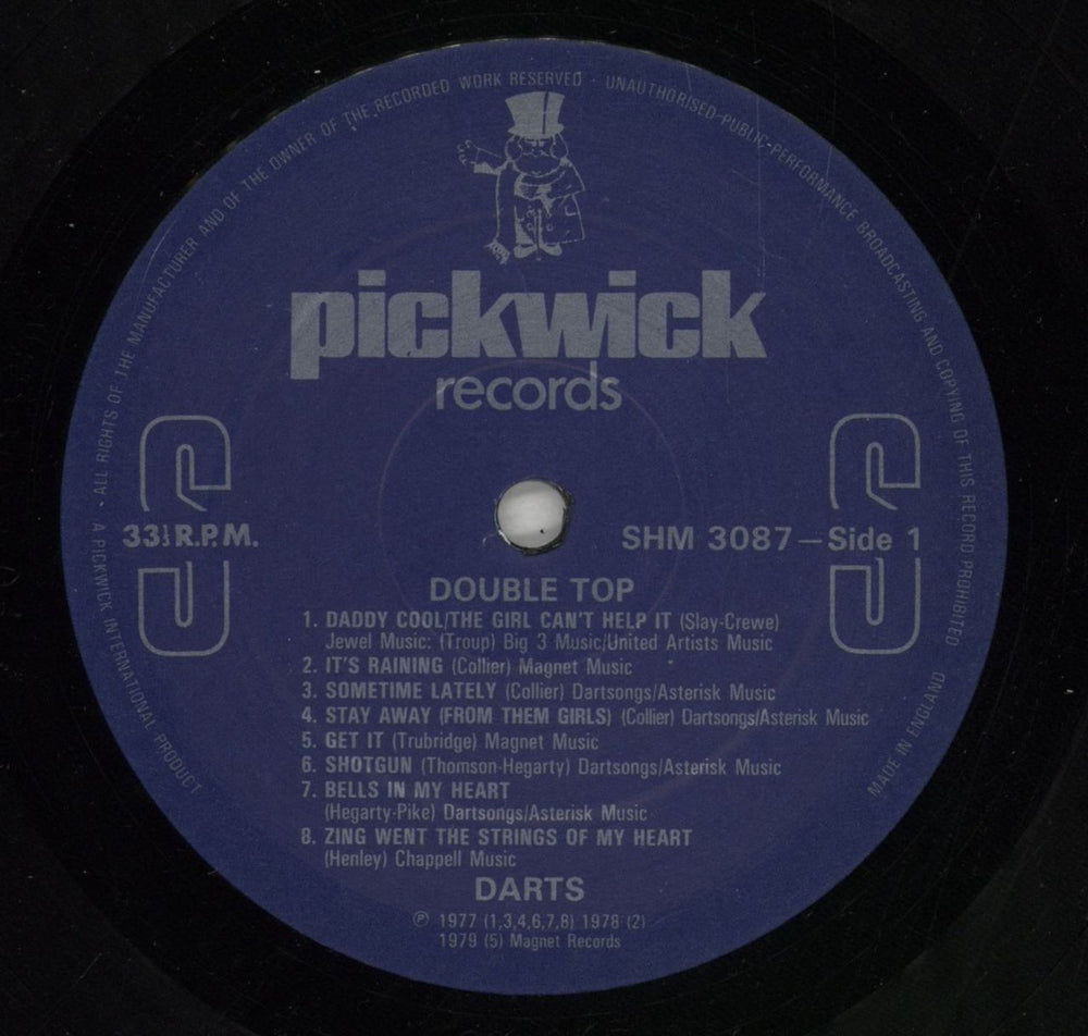 Darts Double Top UK vinyl LP album (LP record) D.TLPDO627548