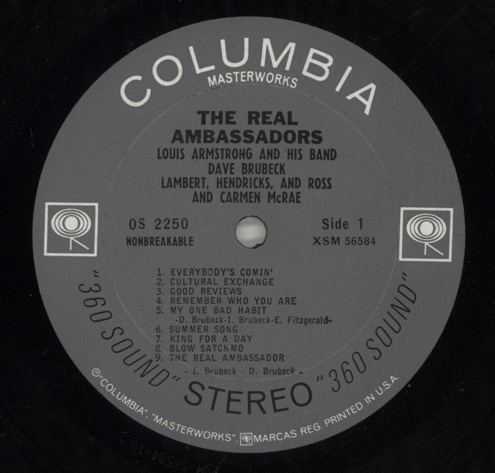 Dave Brubeck The Real Ambassadors US vinyl LP album (LP record) DBRLPTH878497