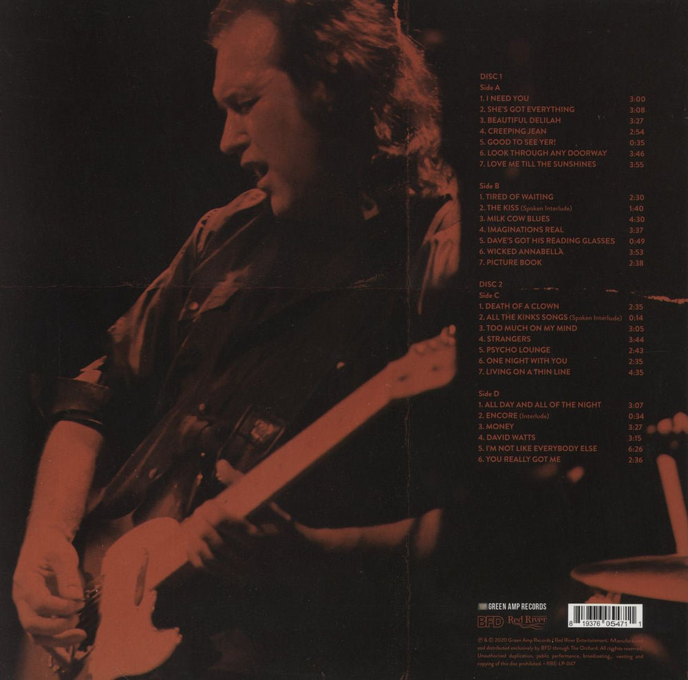 Dave Davies Rock Bottom - RSD 2020 - Silver & Red 180 Gram UK 2-LP vinyl record set (Double LP Album) 819376054711