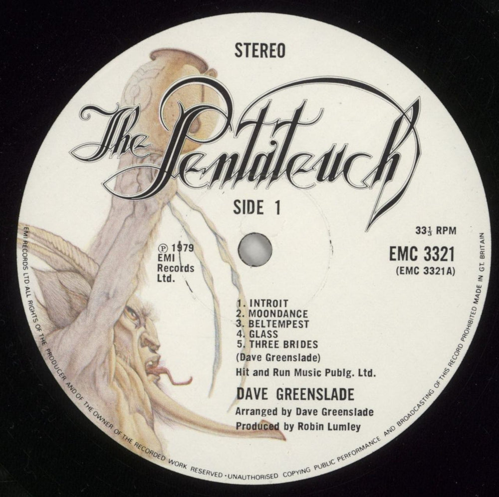 Dave Greenslade The Pentateuch Of The Cosmogony - EX UK 2-LP vinyl record set (Double LP Album) E822LTH735077