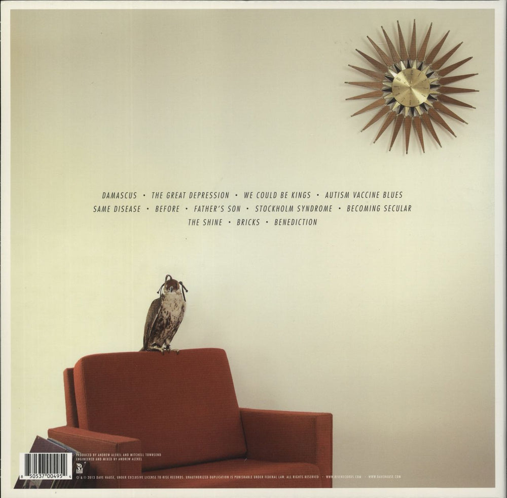 Dave Hause Devour - Clear Vinyl US 2-LP vinyl record set (Double LP Album) 850537004954