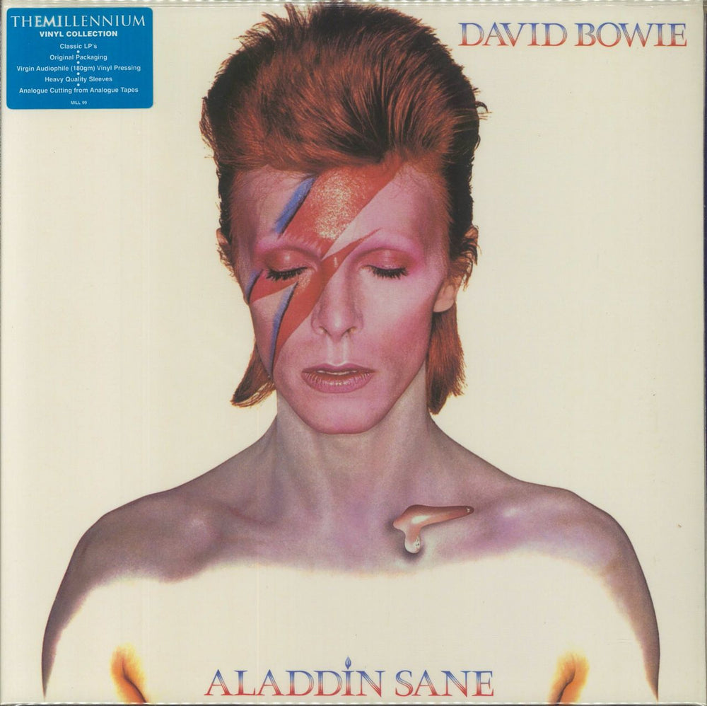 David Bowie Aladdin Sane - 180gm - Stickered PVC UK vinyl LP album (LP record) 4994631