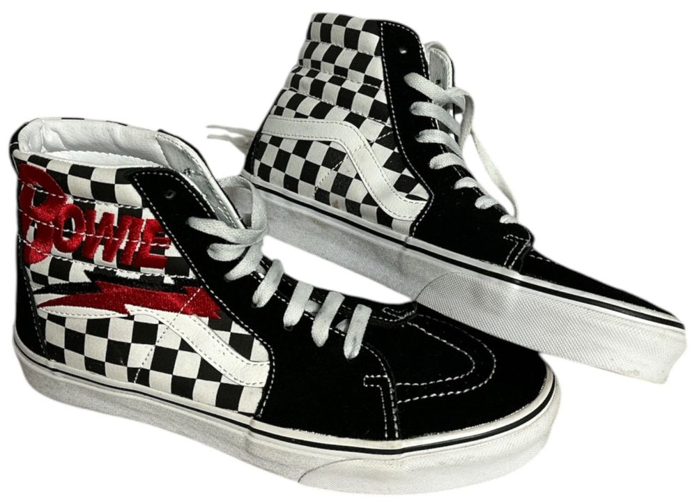 David Bowie Checkerboard Hi-top VANS Sneakers - UK 8.0 | EUR 42 | USA 9.0 - With Box UK clothing BOWMCCH855733