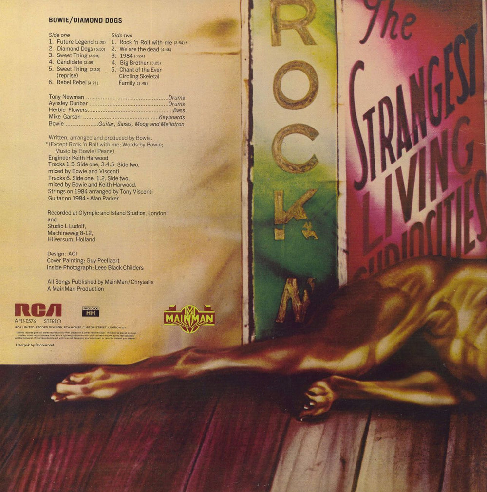 David Bowie Diamond Dogs - 2nd - Interpak - EX UK vinyl LP album (LP record)