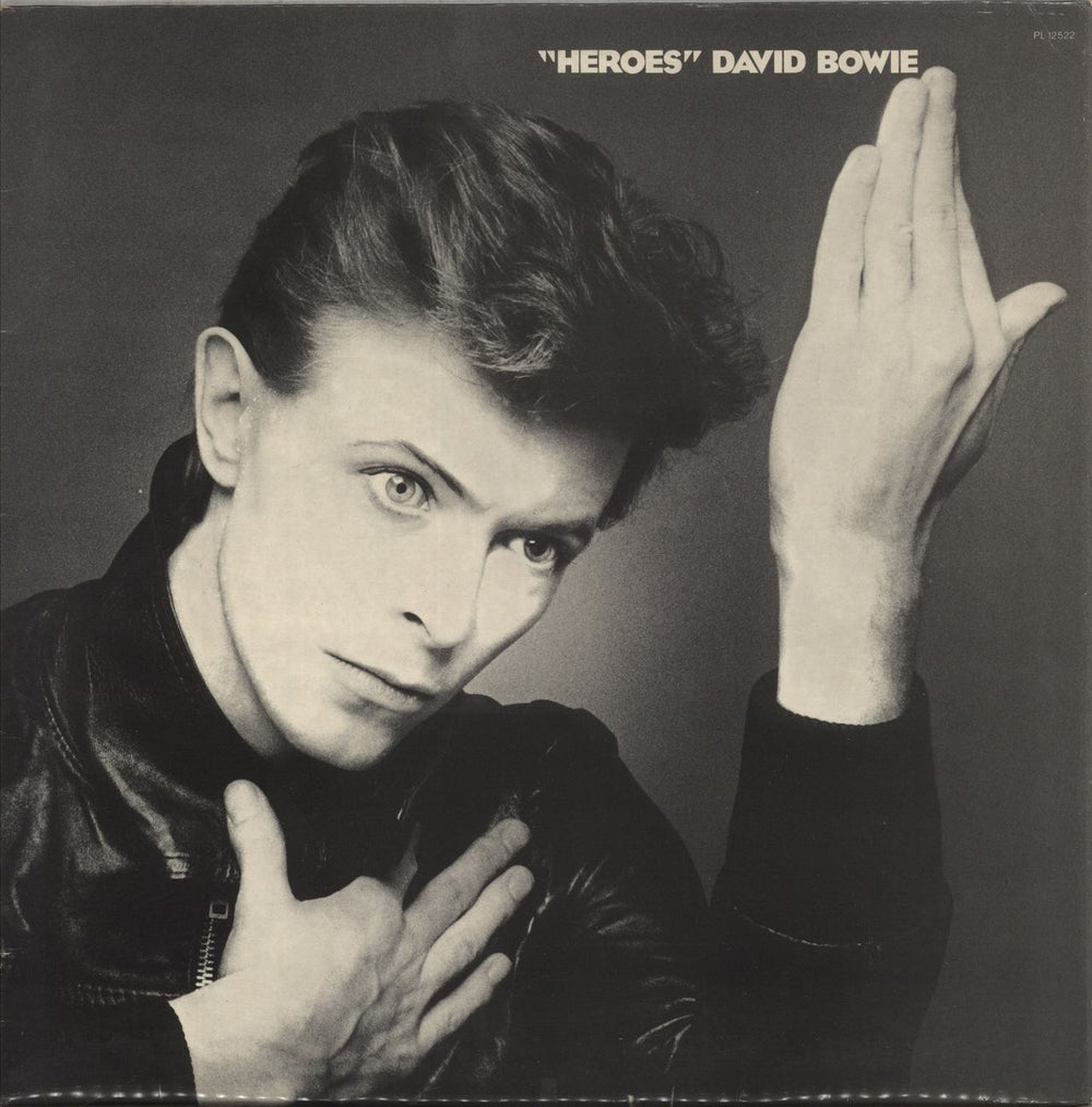 David Bowie Heroes - Laminated - Black Label UK vinyl LP album (LP record) PL12522