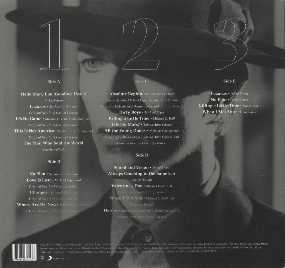 David Bowie Lazarus - Original New York Cast Recording UK 3-LP vinyl record set (Triple LP Album) 889853745517