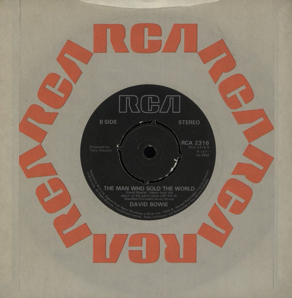 David Bowie Life On Mars? - 3rd - 4pr UK 7" vinyl single (7 inch record / 45)