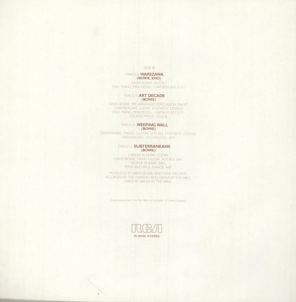 David Bowie Low - 1st + Inserts UK vinyl LP album (LP record) 1977