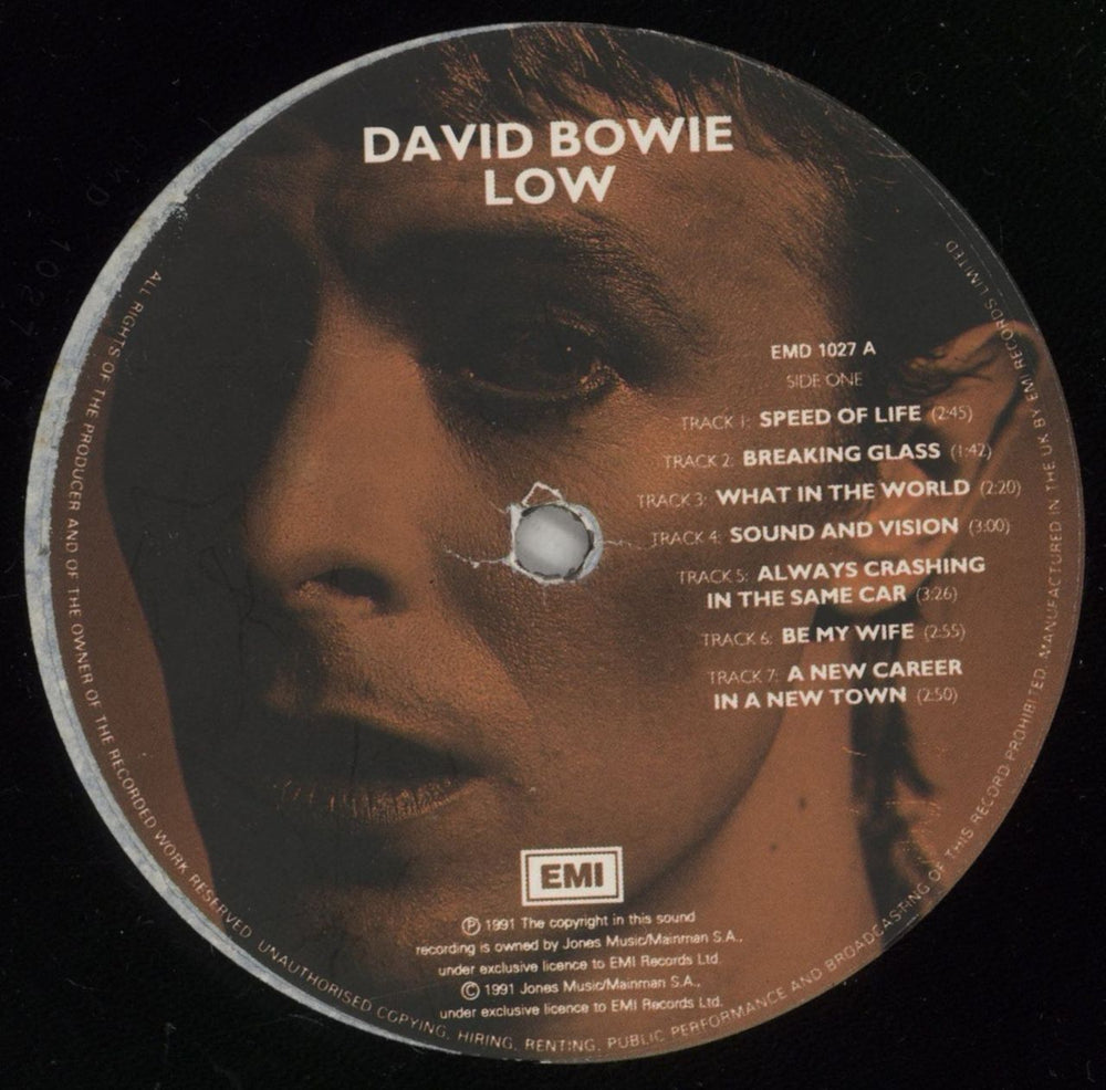 David Bowie Low - Hype Stickered - EX UK vinyl LP album (LP record) BOWLPLO877448