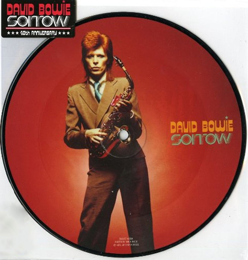 David Bowie Sorrow - 40th Anniversary - Sealed UK 7" vinyl picture disc (7 inch picture disc single) DBSOZ4030