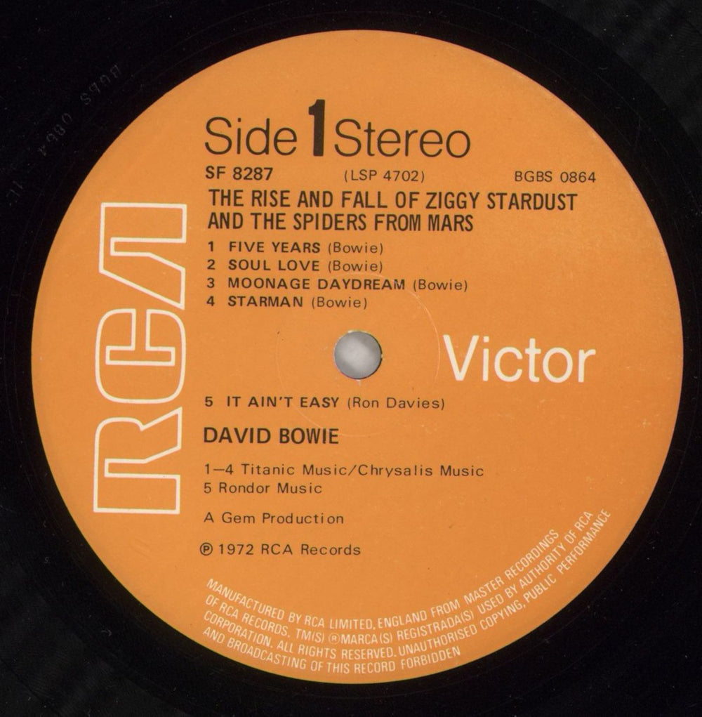 David Bowie The Rise And Fall Of Ziggy Stardust - 1st - VG UK vinyl LP album (LP record) BOWLPTH754519