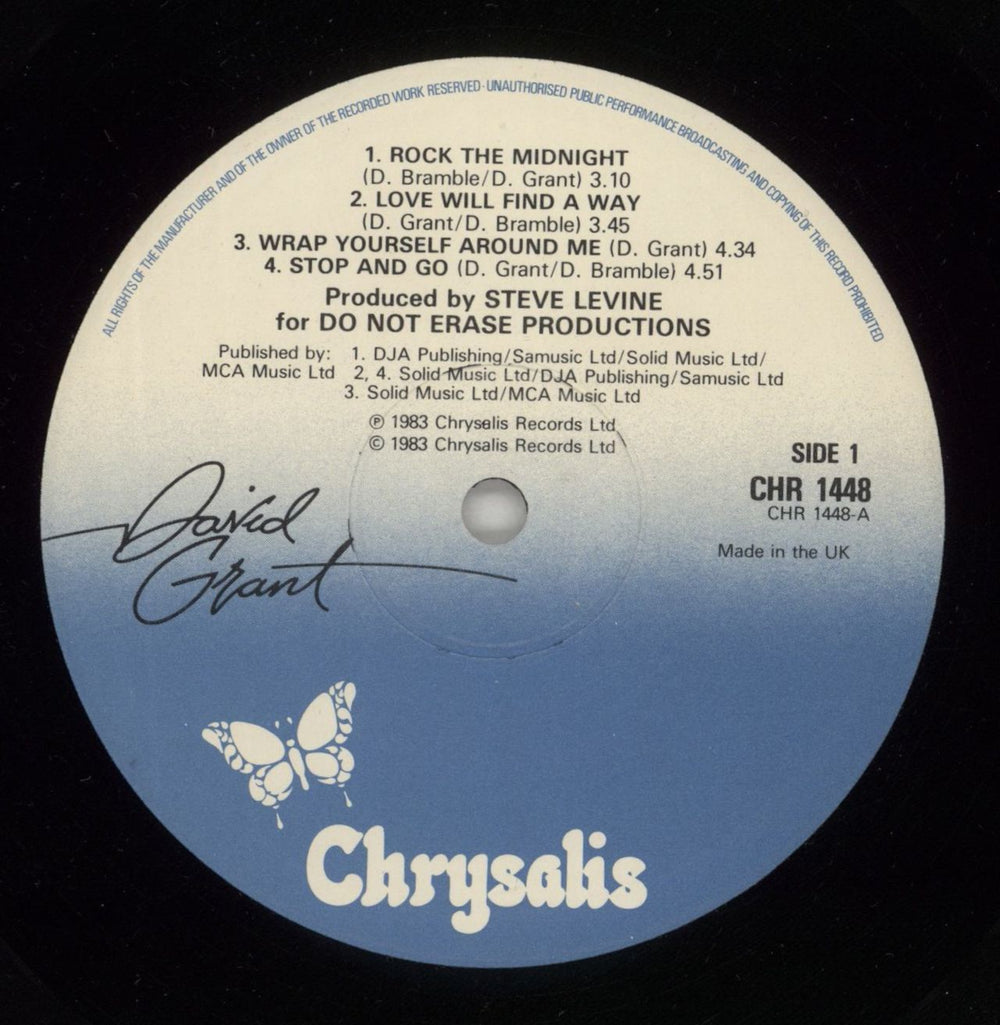 David Grant David Grant UK vinyl LP album (LP record) D.GLPDA652300