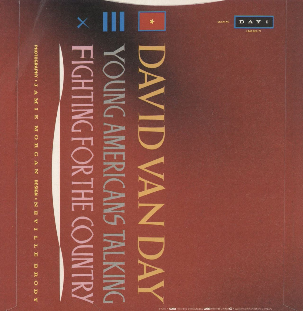 David Van Day Young Americans Talking UK 7" vinyl single (7 inch record / 45)