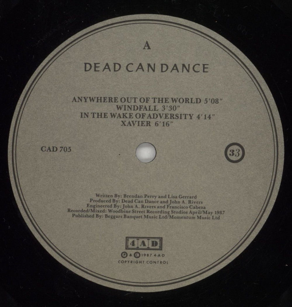 Dead Can Dance Within The Realm Of The Dying Sun UK vinyl LP album (LP record) DCDLPWI864040