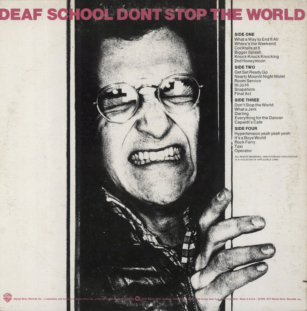 Deaf School 2nd Honeymoon / Don't Stop The World US 2-LP vinyl record set (Double LP Album)