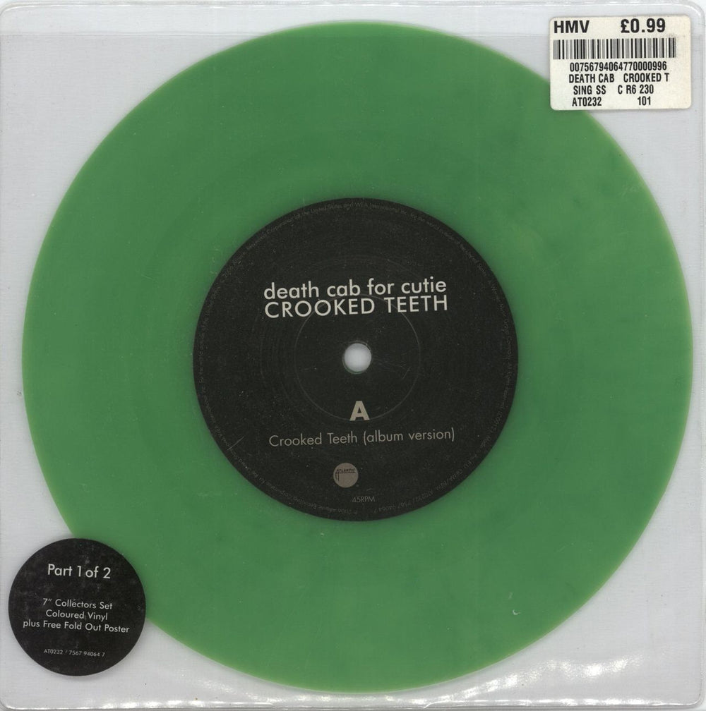 Death Cab For Cutie Crooked Teeth UK 7" vinyl single (7 inch record / 45) AT0232