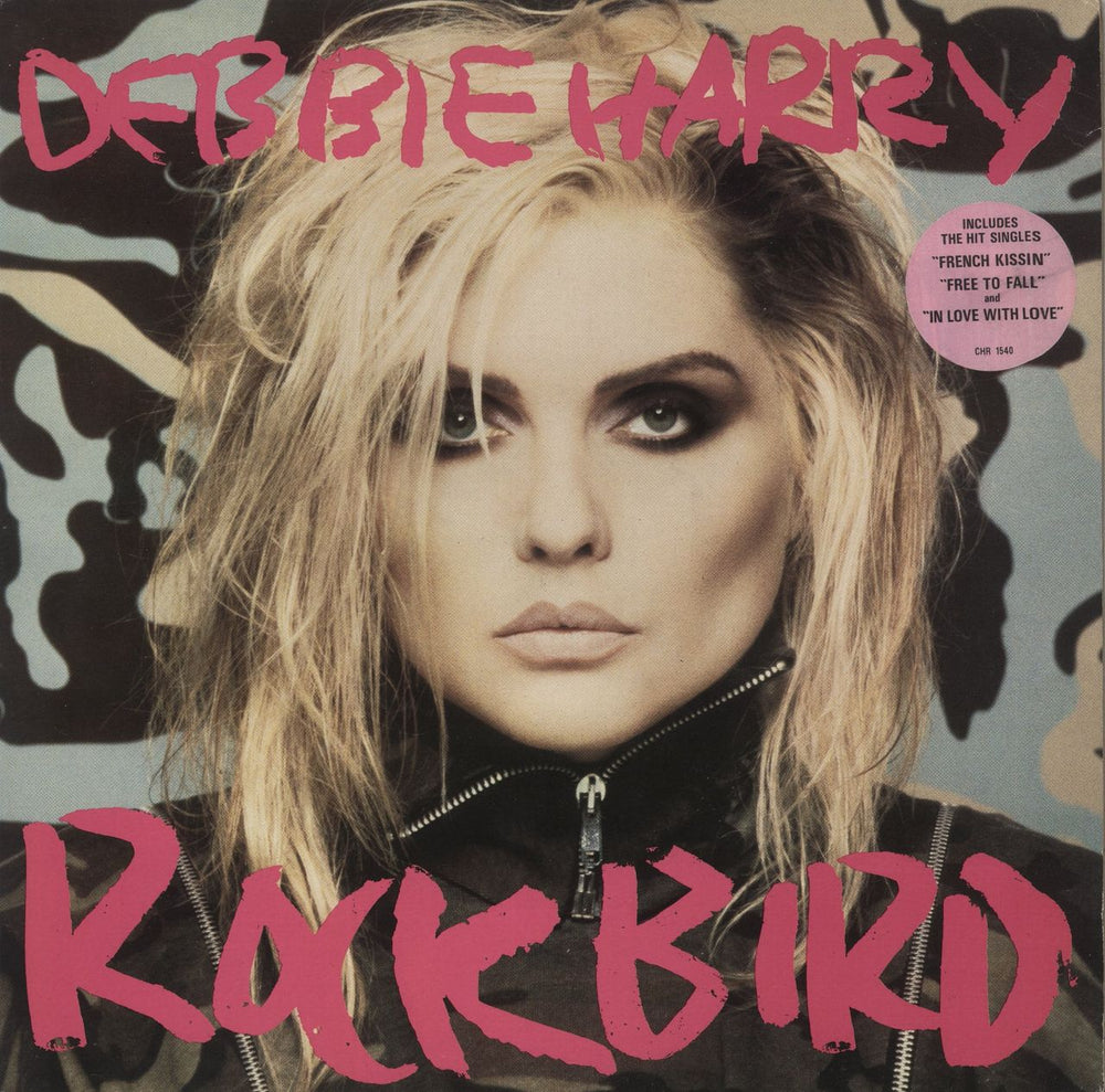 Debbie Harry Rockbird - Pink Titles - Hype Sticker UK vinyl LP album (LP record) CHR1540