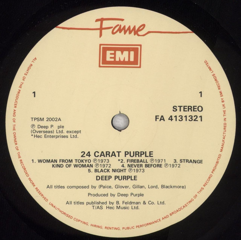 Deep Purple 24 Carat Purple - Shrink UK vinyl LP album (LP record) DEELPCA841037