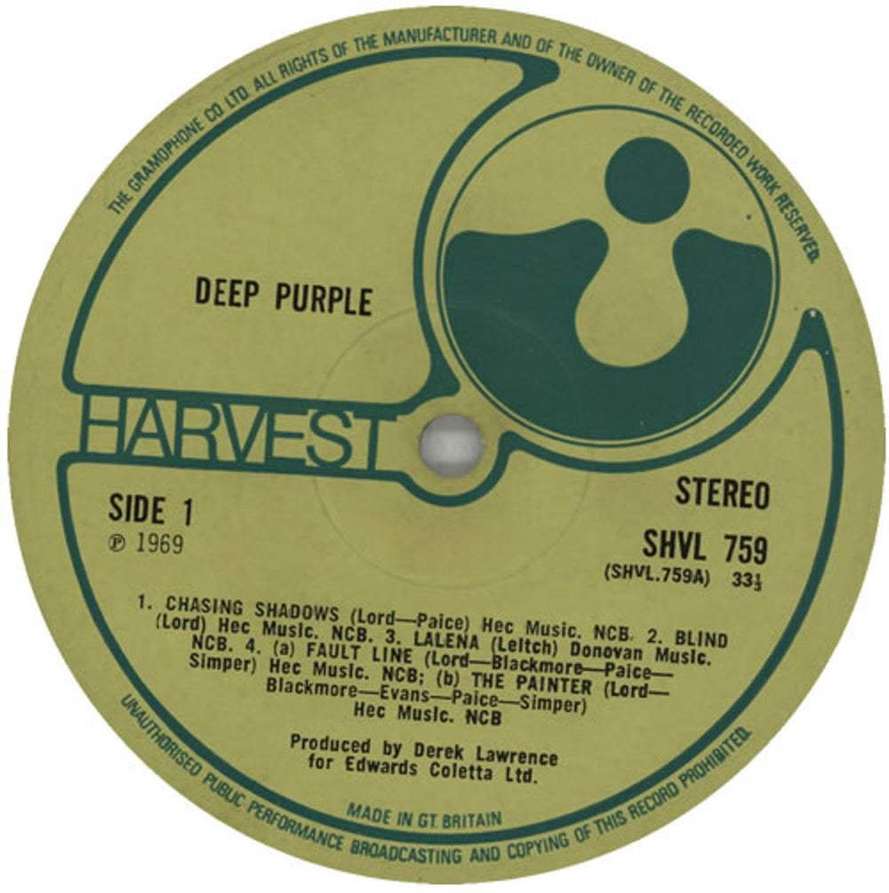 Deep Purple Deep Purple - 1st - VG UK vinyl LP album (LP record) DEELPDE567537